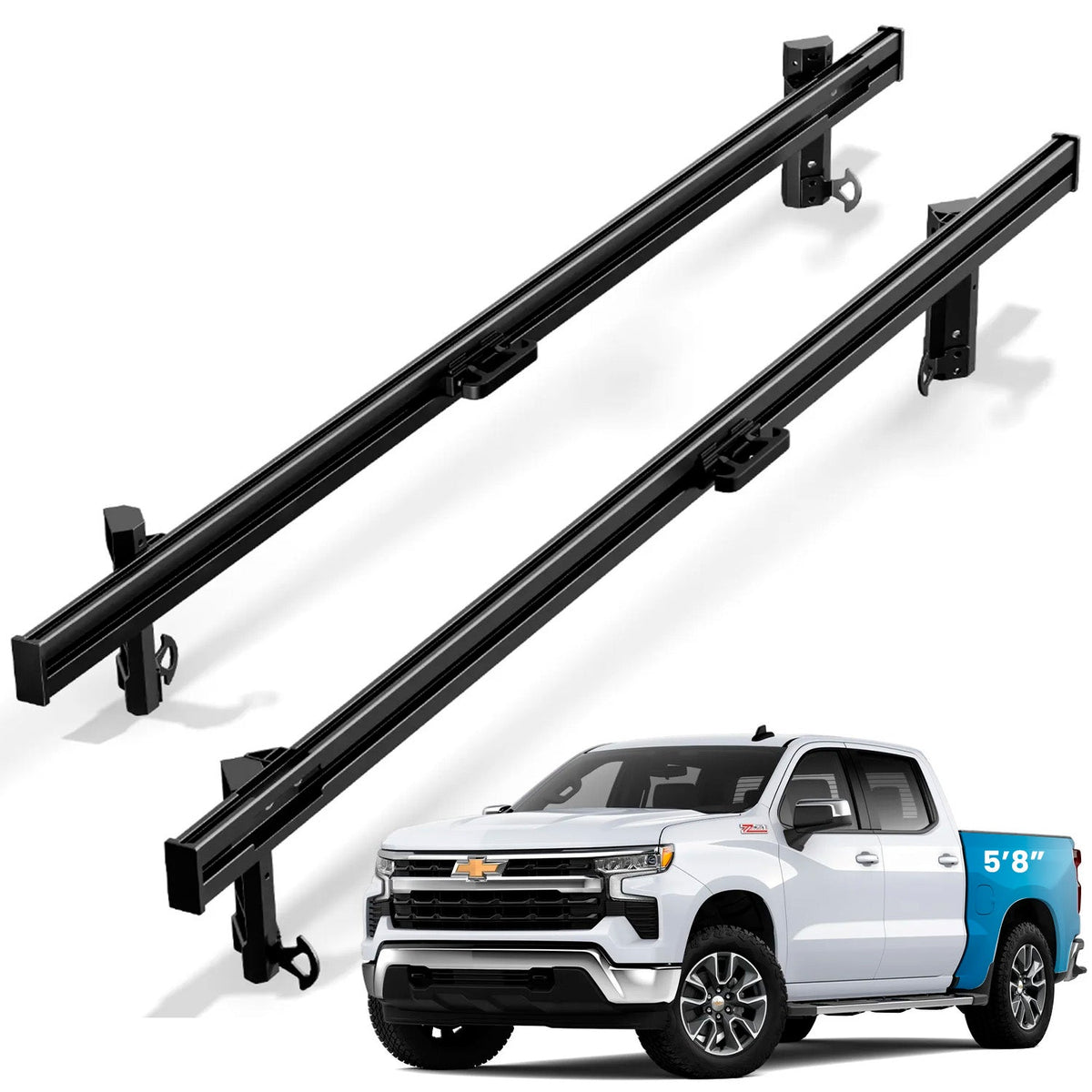Integral Truck Full Length Bedside Rail for 2019+ Chevrolet Silverado 1500 and GMC Sierra 1500 (5'8" short bed)