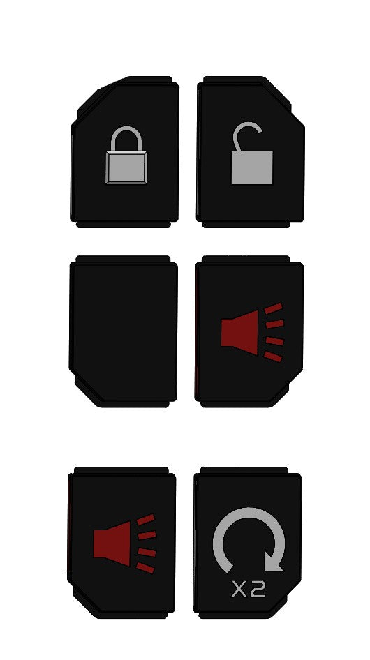 AJT Design Injection Fob IF030 red key fob case for 2023+ Chevy Colorado and GMC Canyon