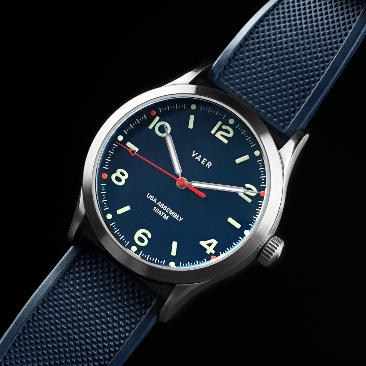 VAER C3 Design Navy Field Watch - 36mm USA Solar