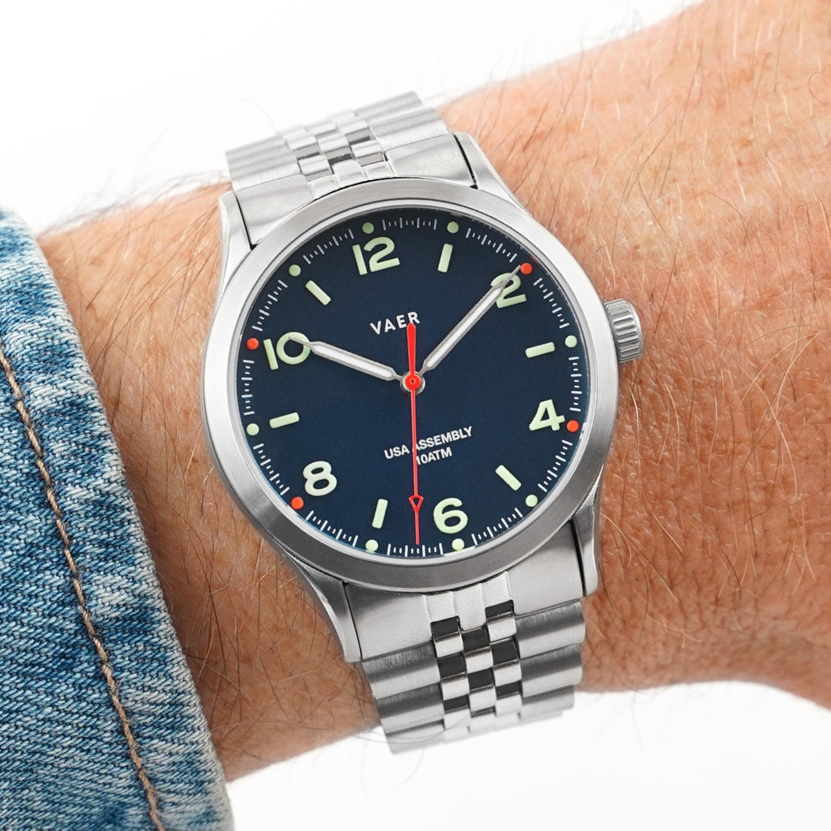 VAER C3 Design Navy Field Watch - 36mm USA Solar