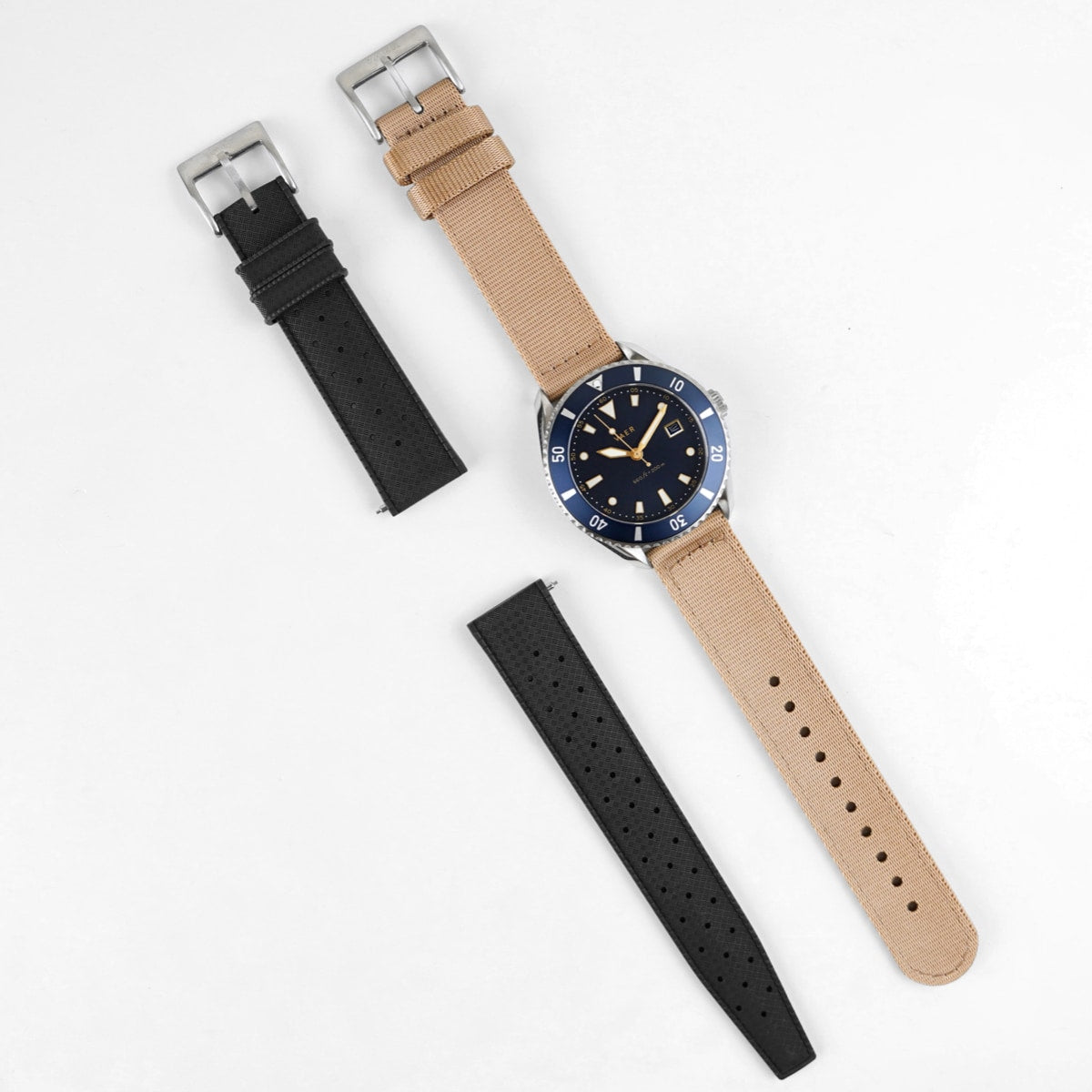 VAER DS4 Meridian Watch - Navy - Solar 42mm