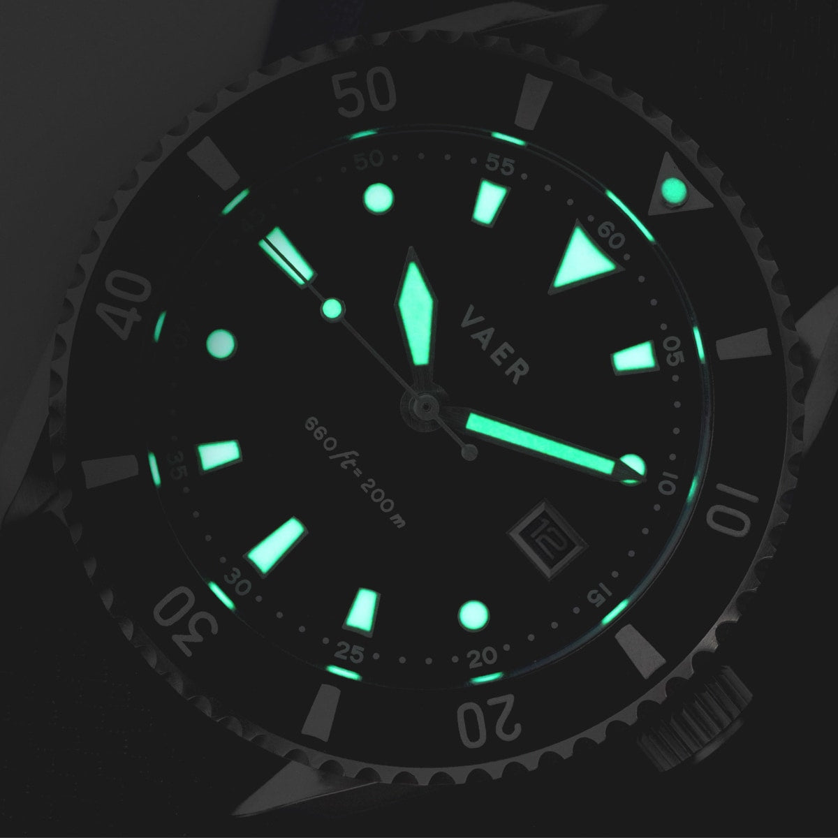 VAER DS4 Meridian Dive Watch - Black - Solar 42mm