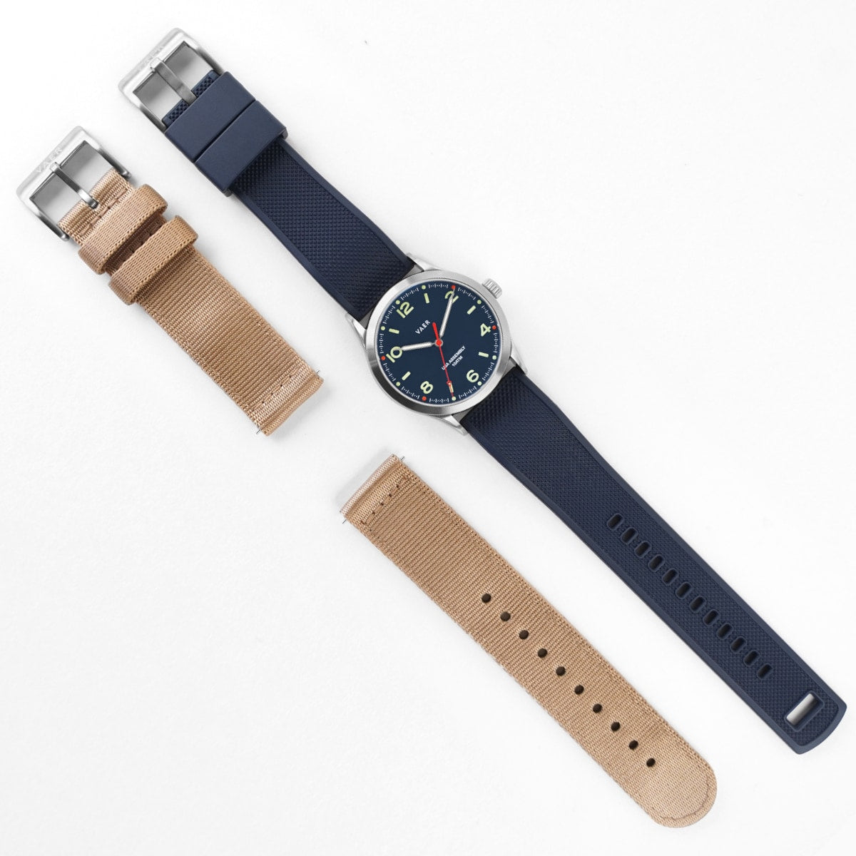 VAER C3 Design Navy Field Watch - 36mm USA Solar