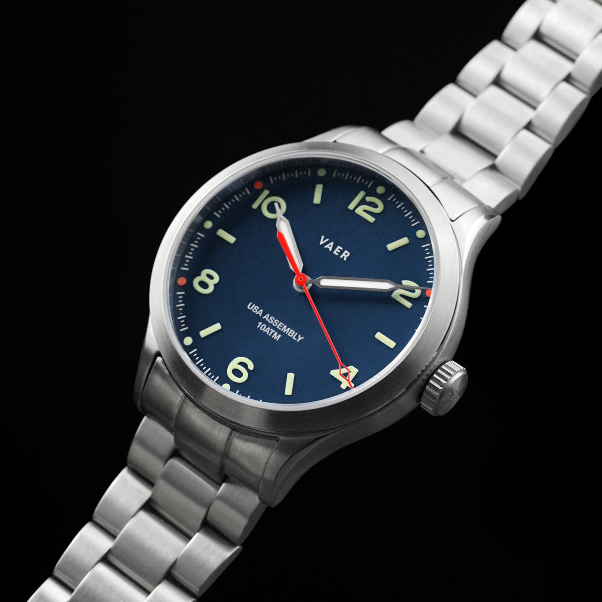 VAER C3 Design Navy Field Watch - 36mm USA Solar