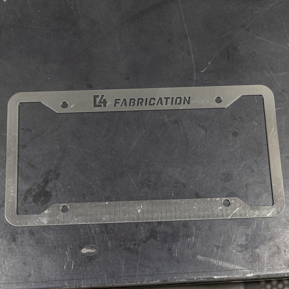 C4 Fabrication License Plate Frame