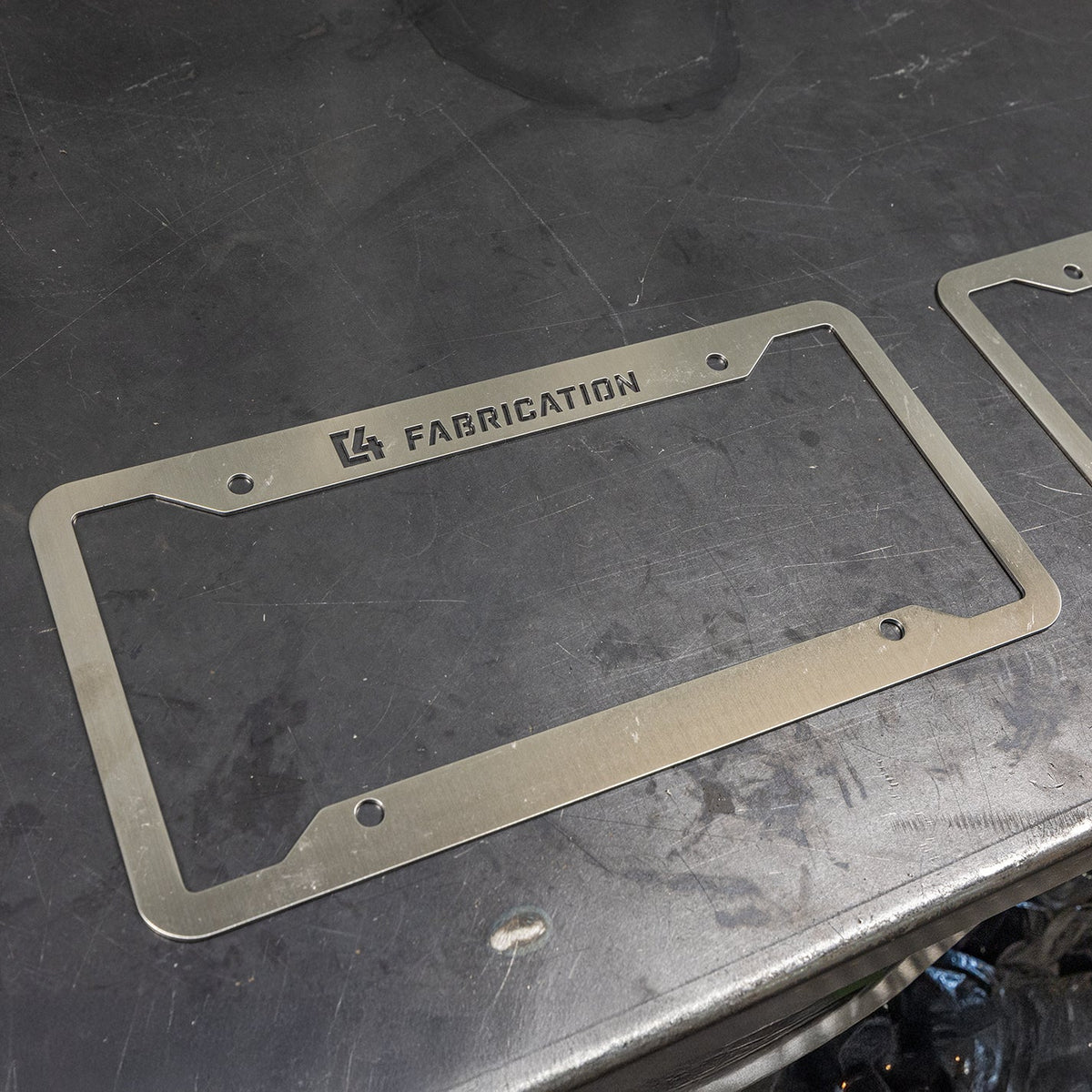 C4 Fabrication License Plate Frame