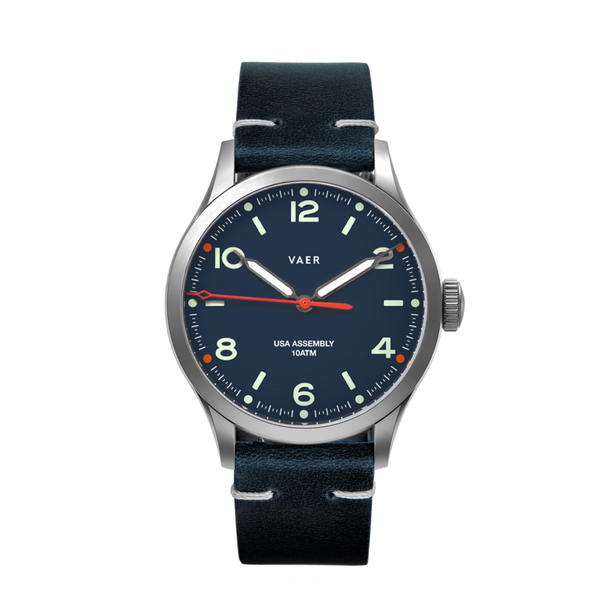 VAER C5 Design Navy Field Watch - 40mm USA Solar