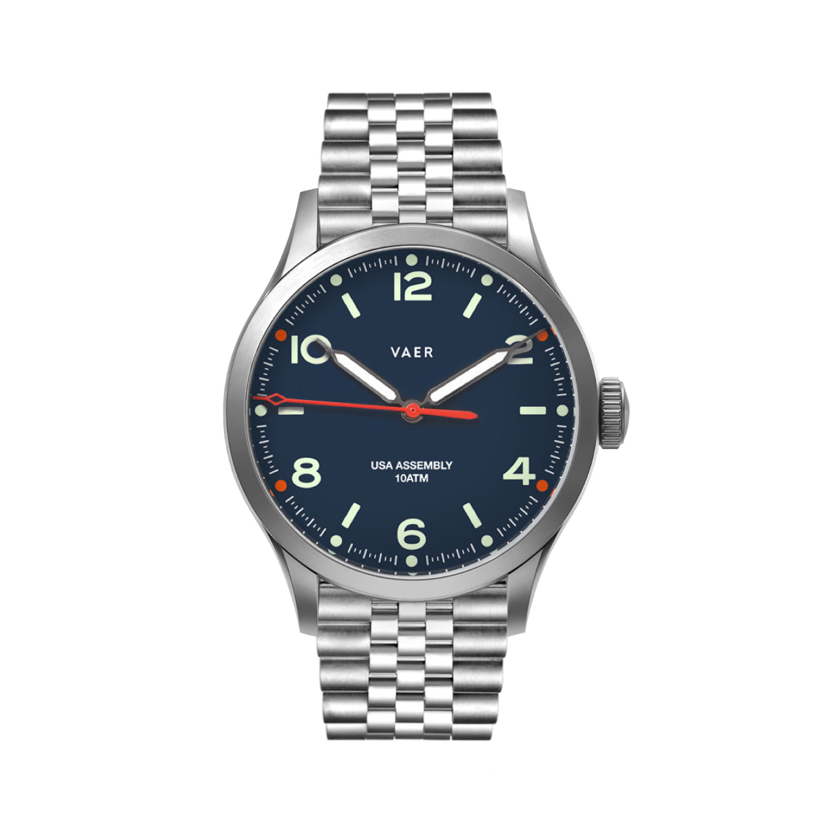 VAER C5 Design Navy Field Watch - 40mm USA Solar