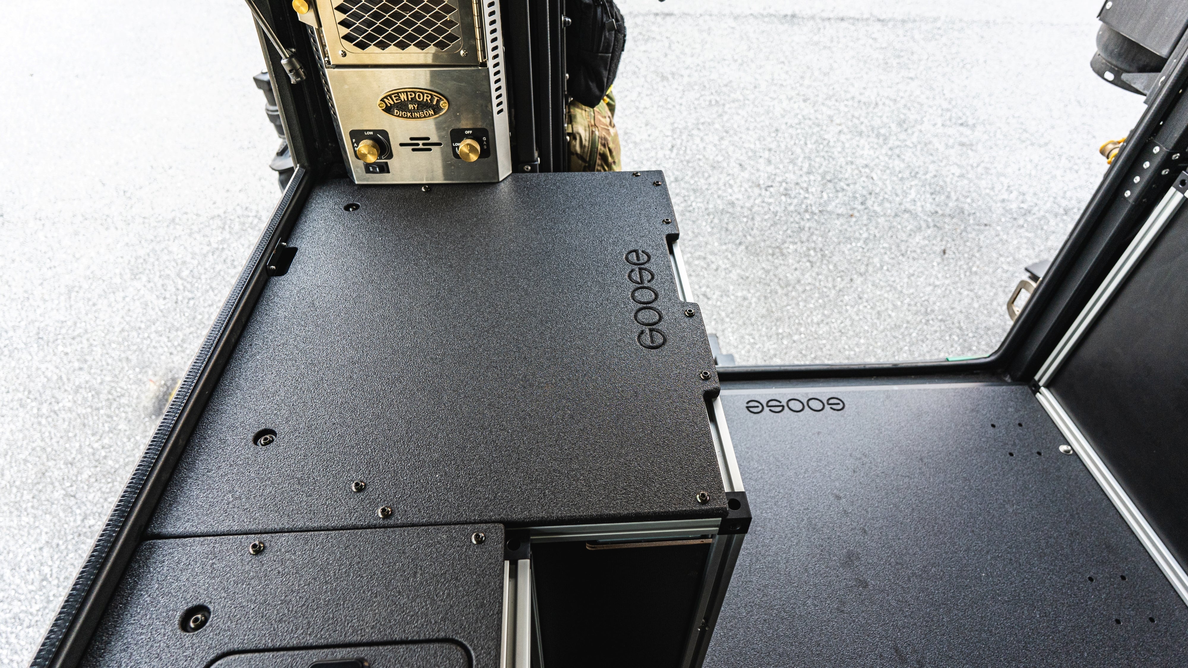 Goose Gear Alu-Cab Canopy Camper V2 - Ford Ranger 2019-2023 4th Gen. - Rear Double Drawer Module - 6' Bed