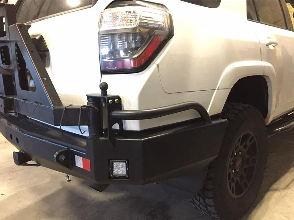 Toyota 4Runner rear with heavy-duty off-road steel bumper featuring pull pin mount