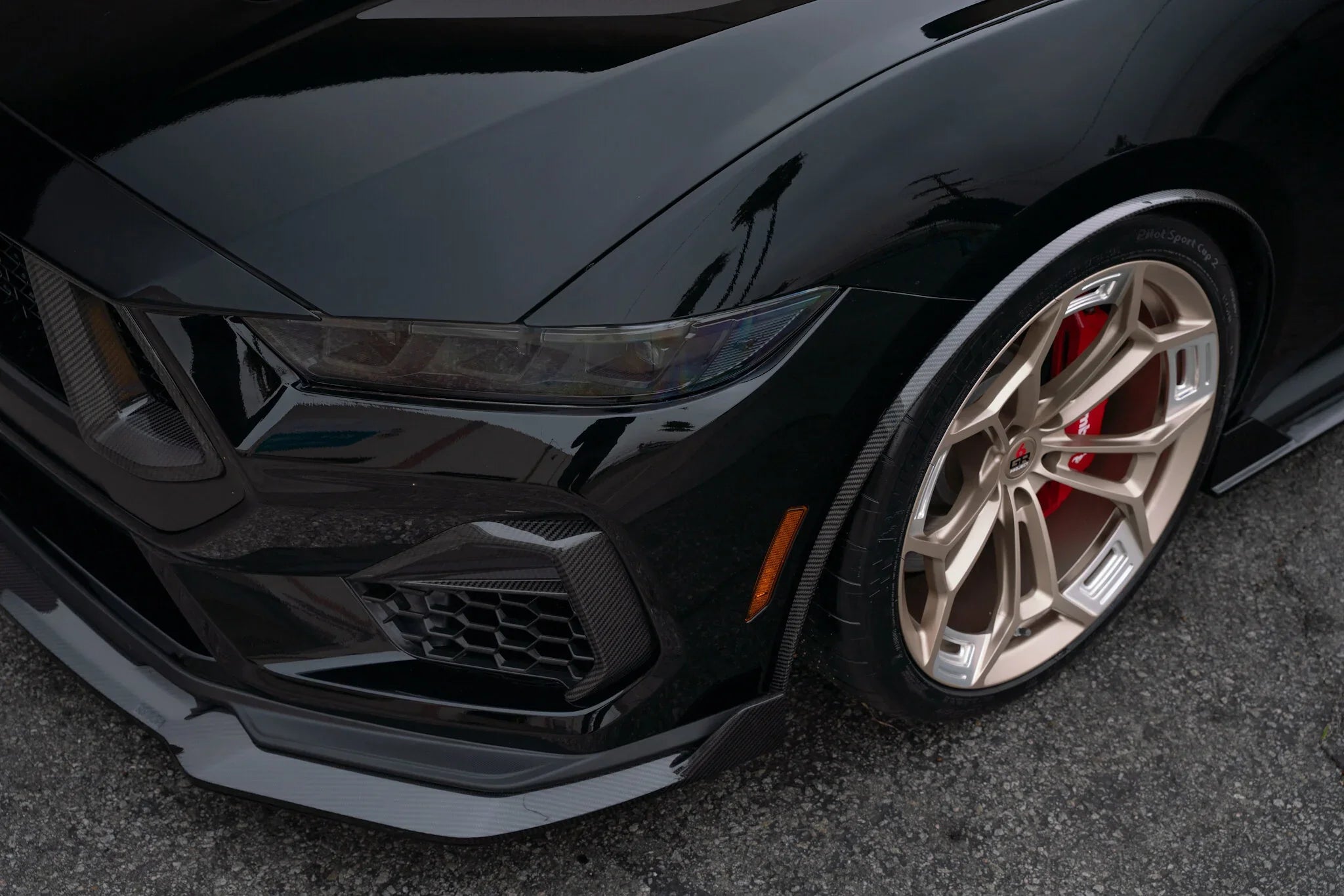 2024-Current Ford Mustang GT Dry Carbon Side Grille Trim Cover