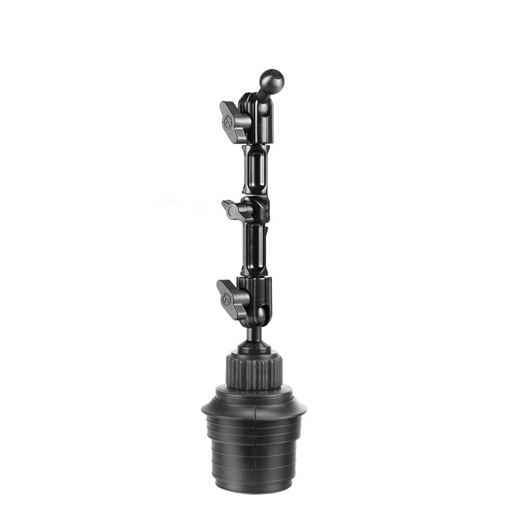 Tackform cupholder mount with 7 inch arm and 17mm Garmin ball adapter for universal fit