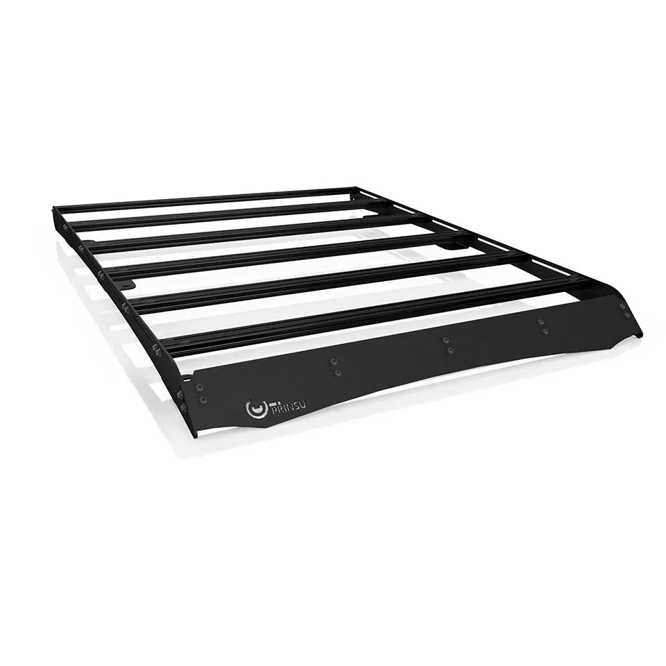 Black aluminum roof rack platform for Chevy Colorado, overlanding vehicle accessory