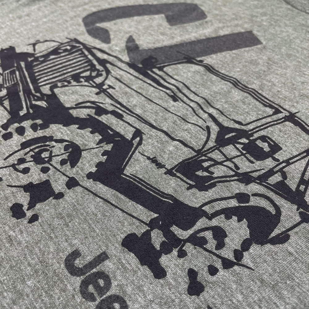 Camiseta verde militar de mezcla triple para hombre Jeep® CJ - Serie LDD