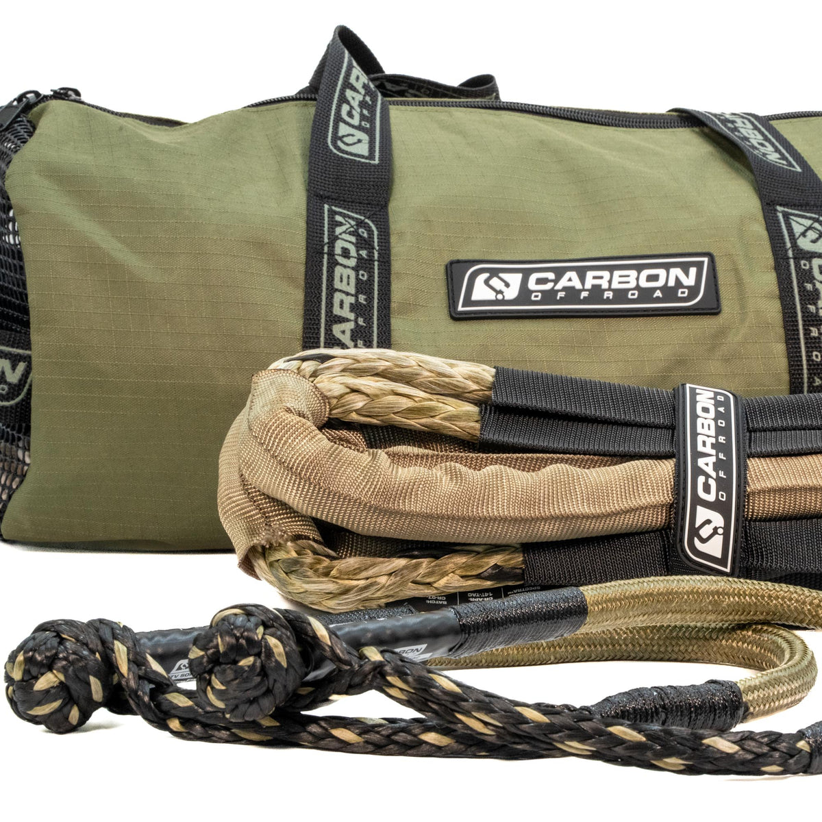 Carbon Offroad TAC small vehicle rope and soft shackle combo for universal fit