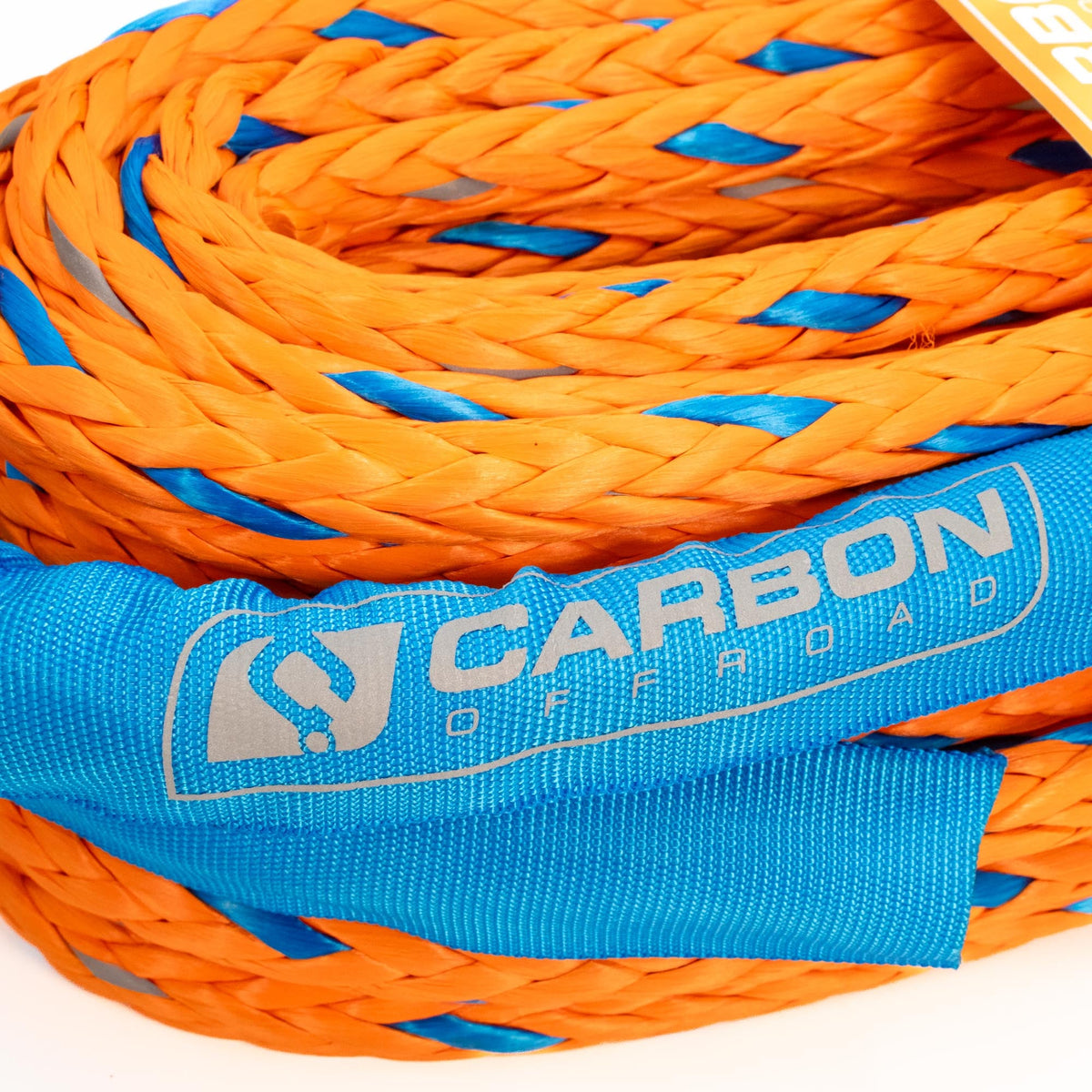 Carbon Offroad high-vis large vehicle winch extension rope for universal fit