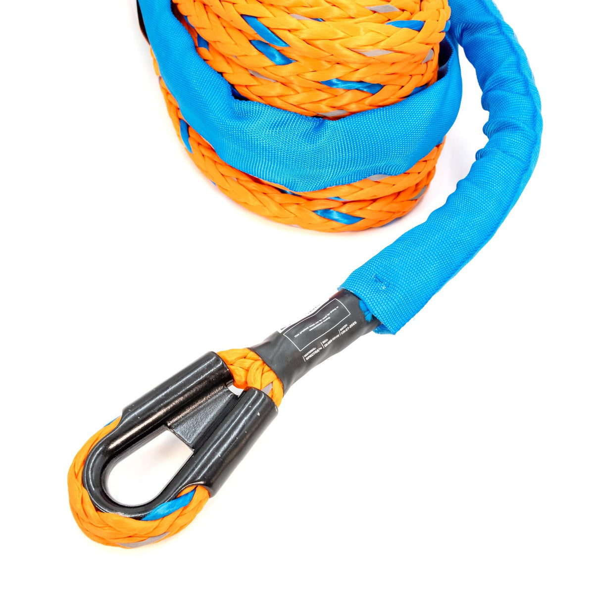 Carbon Offroad high-vis large vehicle winch extension rope for universal fit