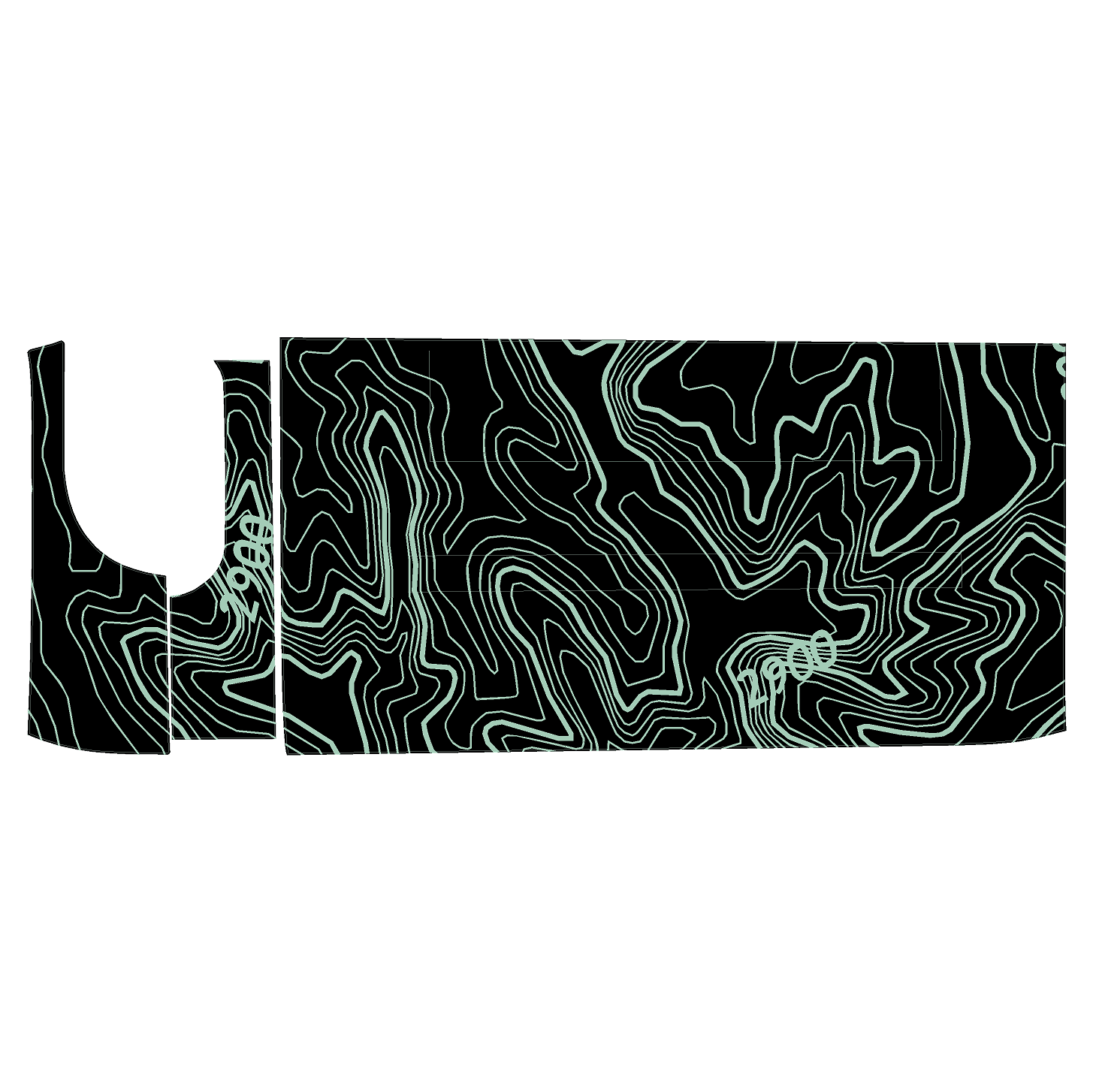 Topo 3 Piece Dash Kit (Printed Series) - 2021+ Bronco