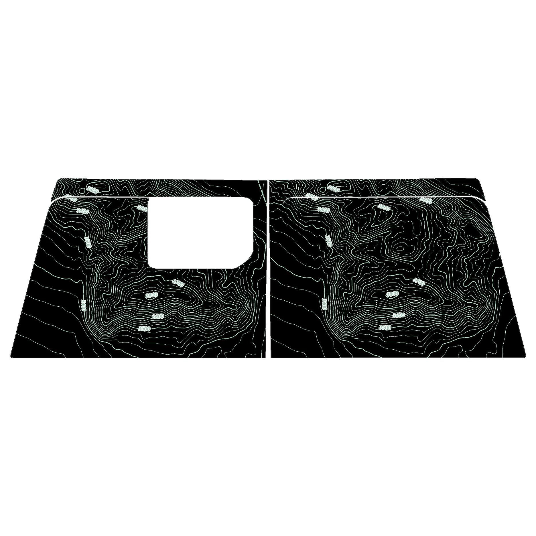 Topo Cargo Area Overlay Kit Part 1 (Printed Series) - 2021+ Bronco 4 Door