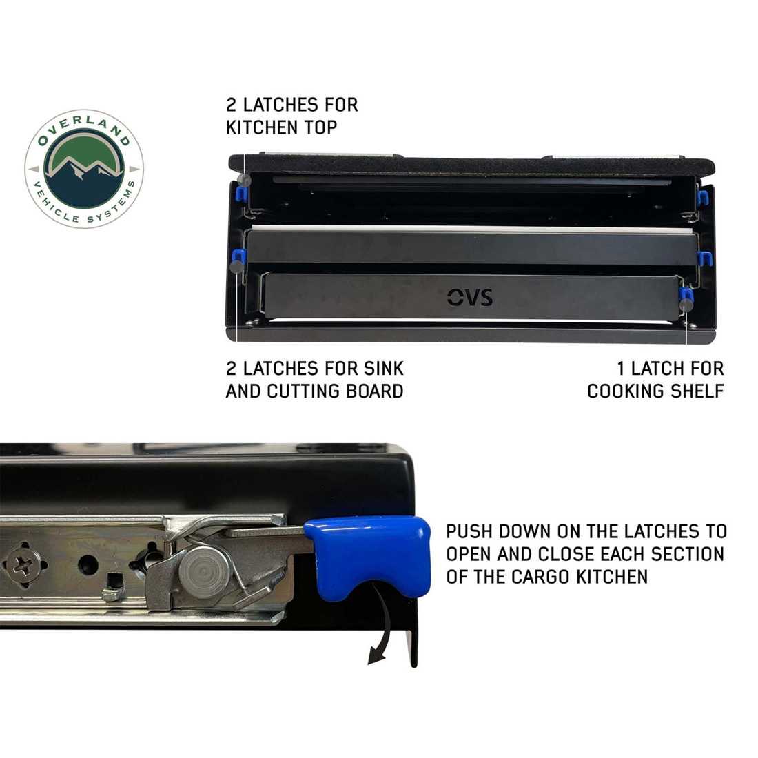 Overland Vehicle Systems camp cargo box kitchen with slide-out sink - view 8