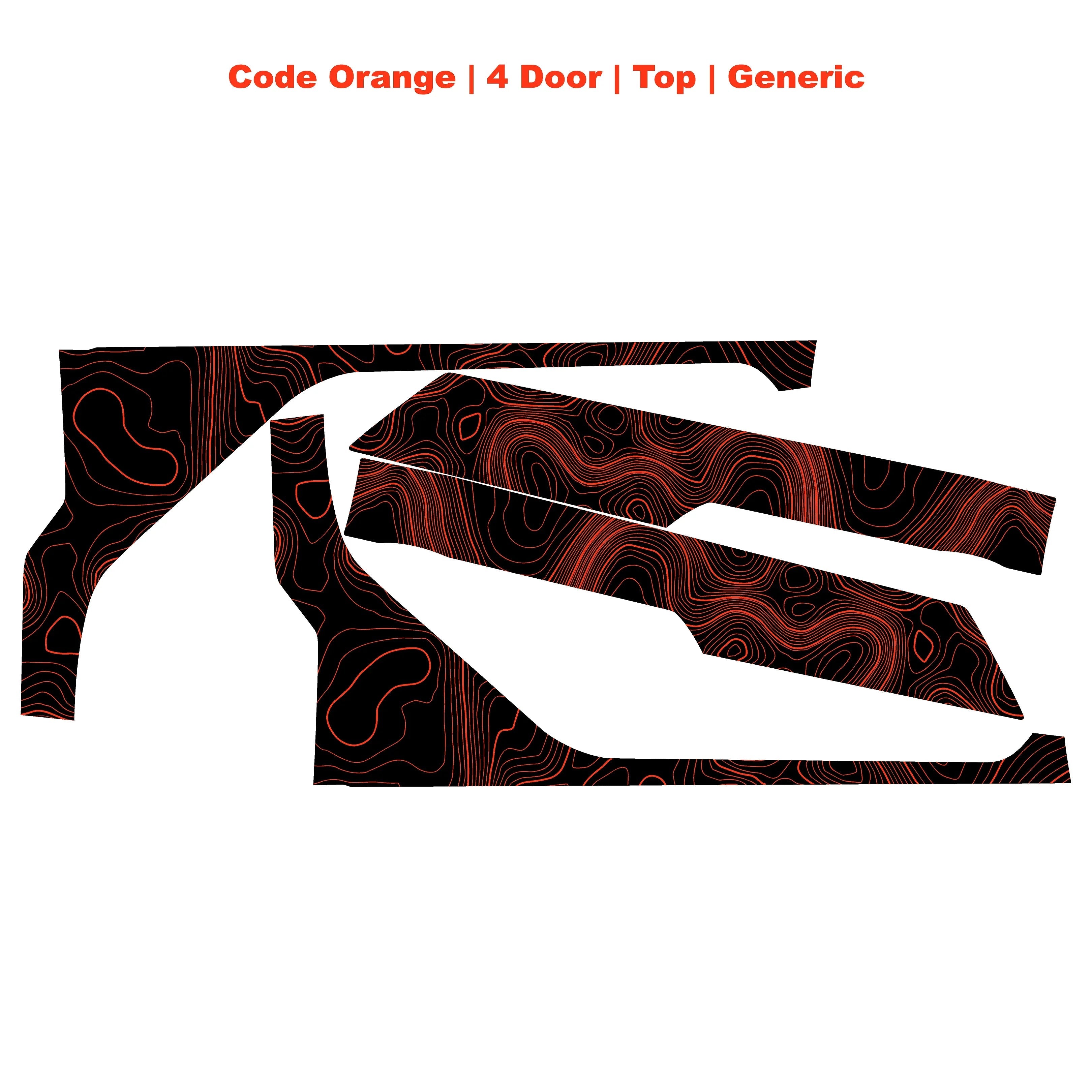 Topographic Upper Door Overlay Kit (Printed Series) - 2021+ Bronco 4 Door