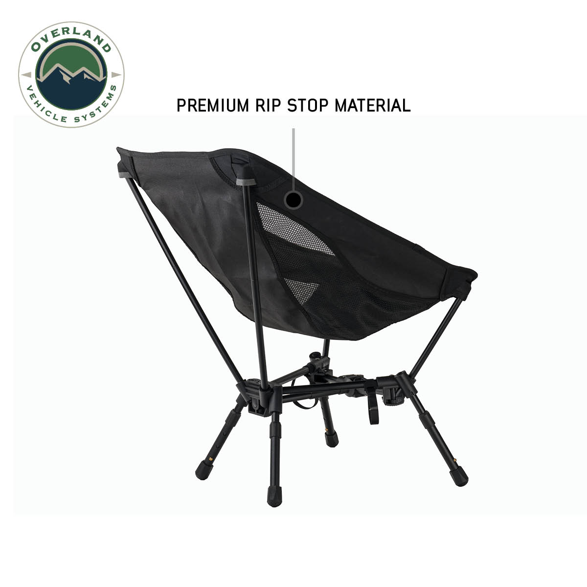 Overland Vehicle Systems compact camping chair with collapsible aluminum frame - view 5