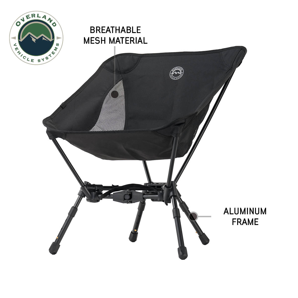 Overland Vehicle Systems compact camping chair with collapsible aluminum frame - view 3