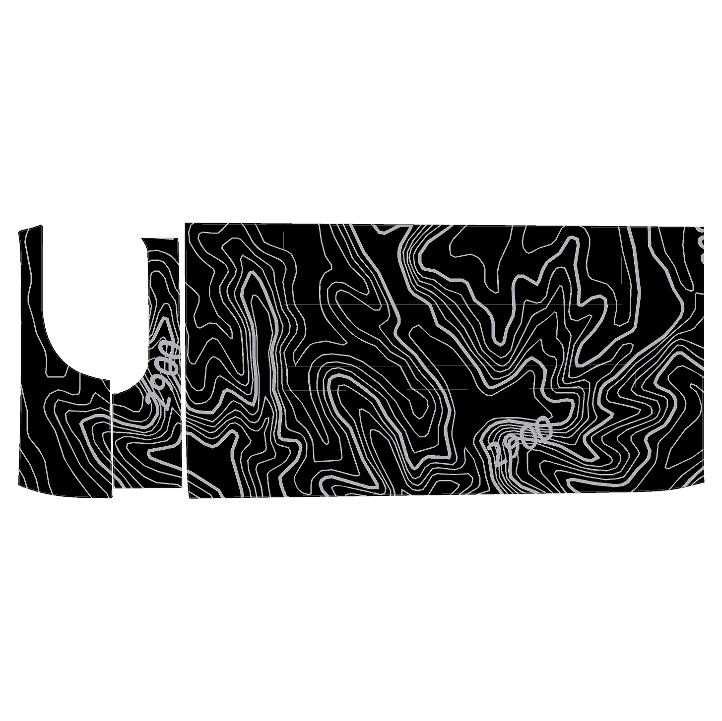 Topo 3 Piece Dash Kit (Printed Series) - 2021+ Bronco