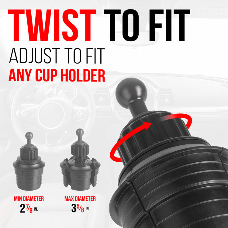Tackform cup holder mount for Furrion Vision S monitors, universal fit
