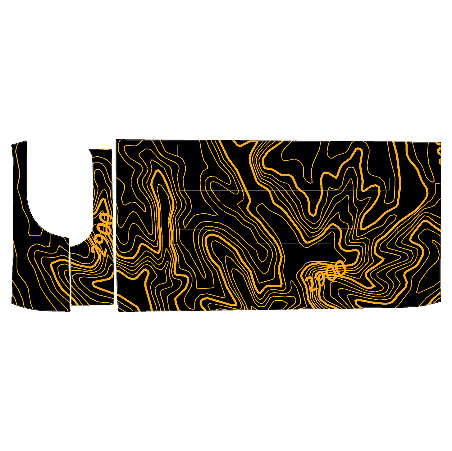 Topo 3 Piece Dash Kit (Printed Series) - 2021+ Bronco