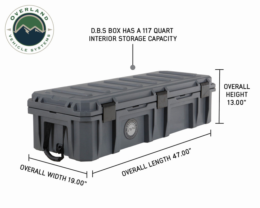 OVS D.B.S. Dark Grey Dry Box with Drain, and Bottle Opener
