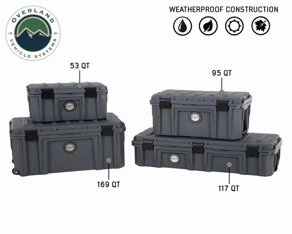OVS D.B.S. Dark Grey Dry Box with Drain, and Bottle Opener