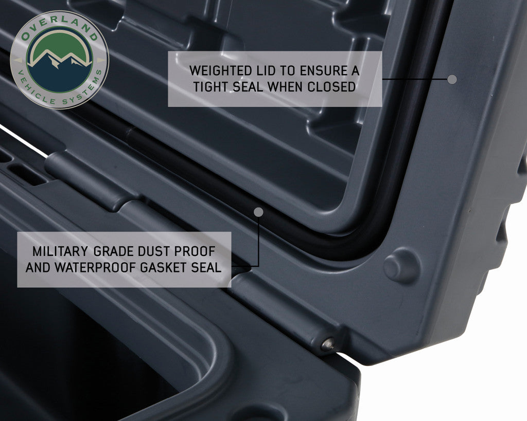 OVS D.B.S. Dark Grey Dry Box with Drain, and Bottle Opener