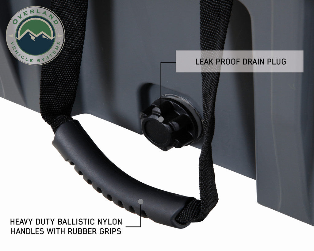 OVS D.B.S. Dark Grey Dry Box with Drain, and Bottle Opener