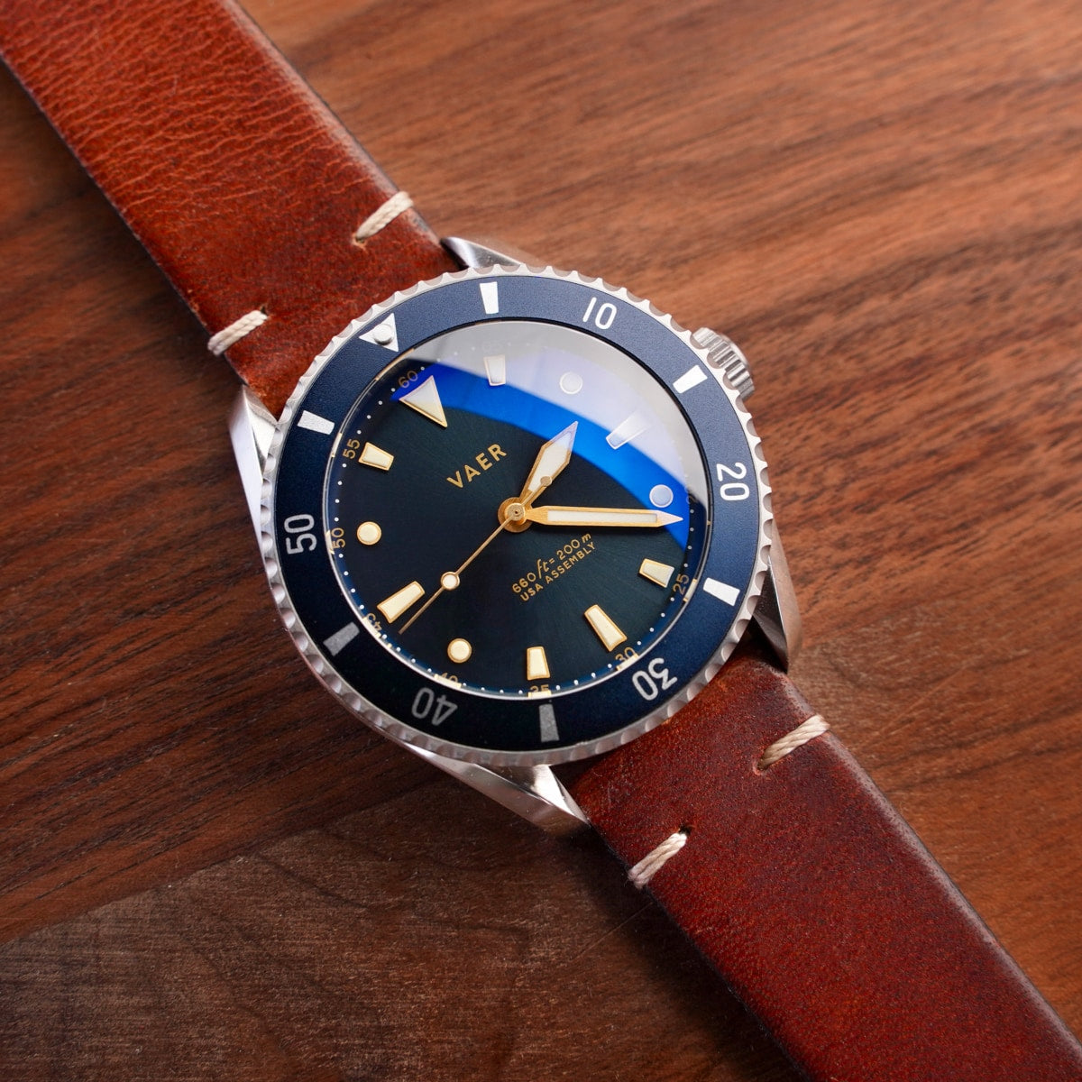 VAER D5 Watch - Meridian Navy - USA Auto 39mm