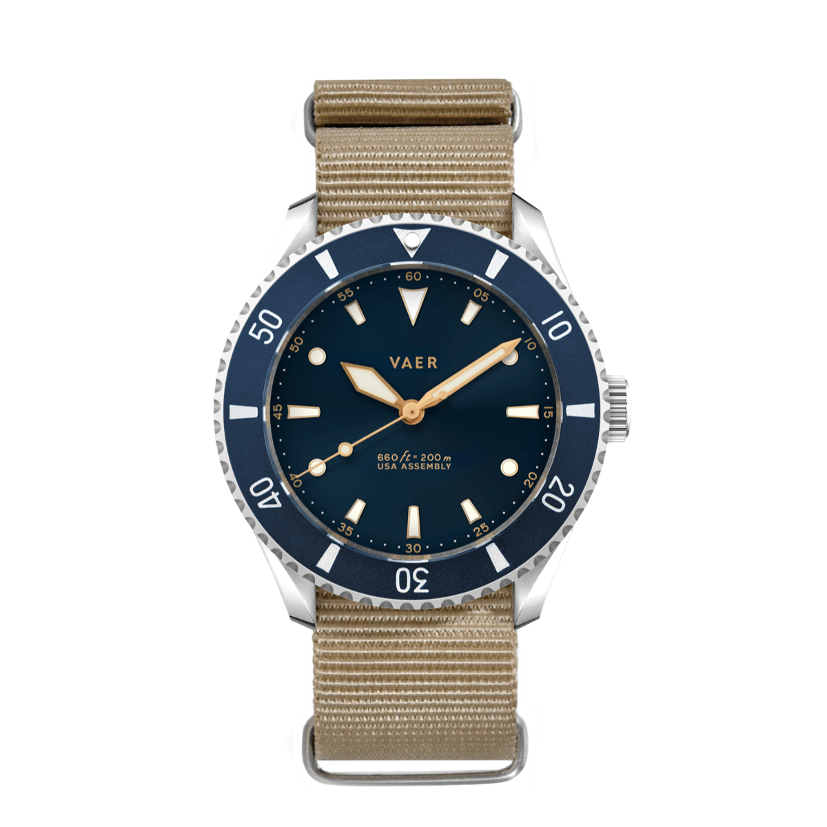 VAER D5 Watch - Meridian Navy - USA Auto 39mm