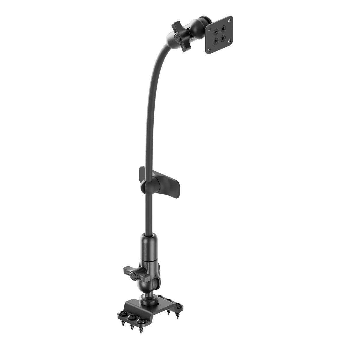 Tackform drill base AMPS mount with rigid flex arm, universal fit