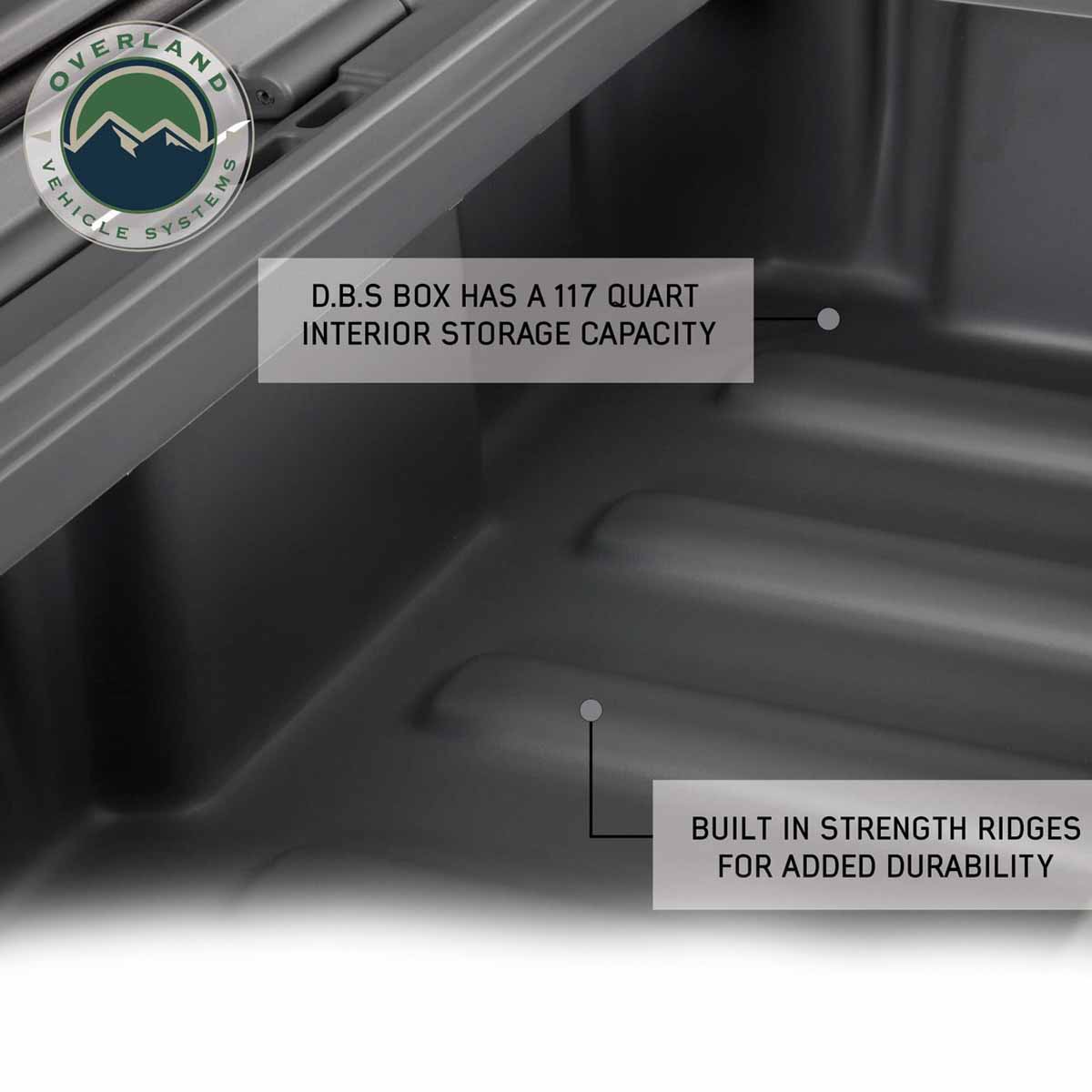 Overland Vehicle Systems D.B.S. 117 quart dark grey dry box - view 7