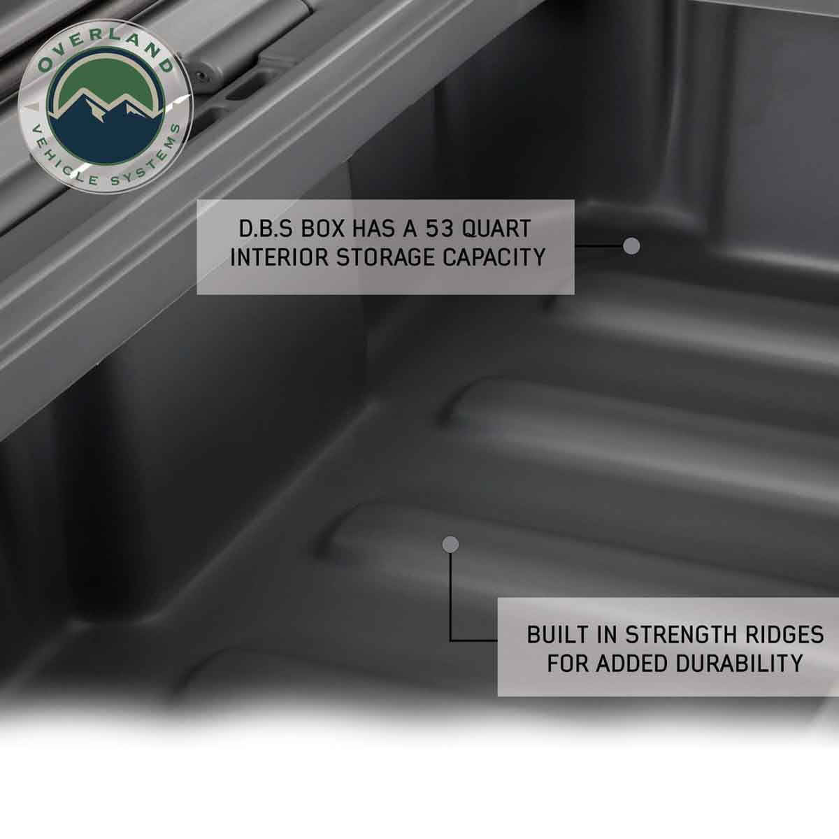 Overland Vehicle Systems D.B.S. 53 quart dark grey dry box - view 7