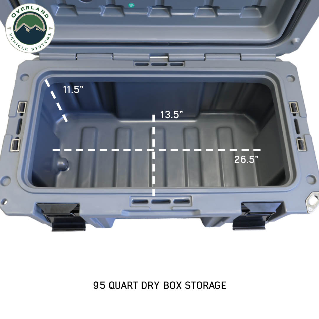 Overland Vehicle Systems D.B.S. 95 quart dark grey dry box - view 3