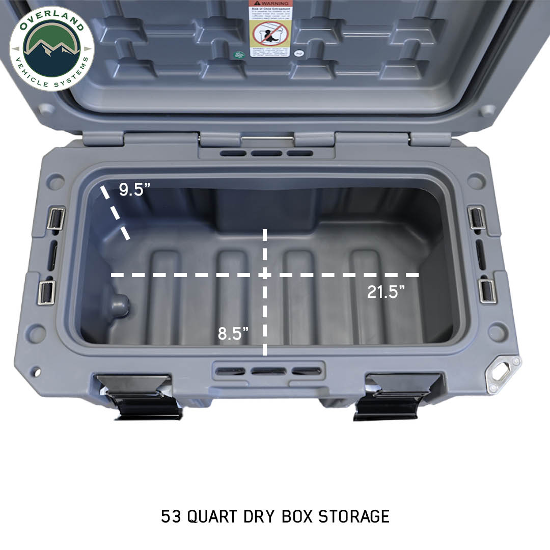 Overland Vehicle Systems D.B.S. 53 quart dark grey dry box - view 3