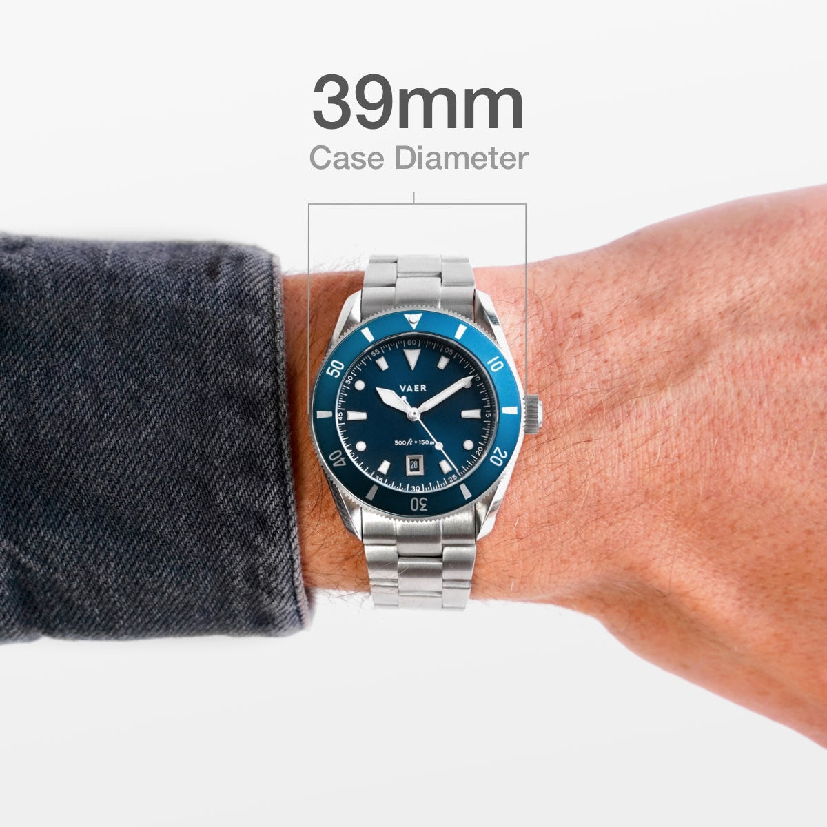 VAER DS2 Meridian Navy Watch - Quartz 39mm