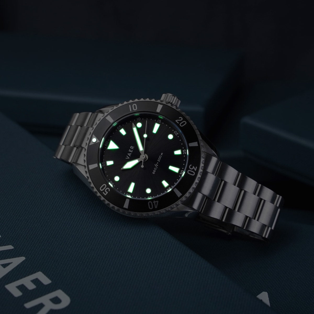 VAER DS4 Meridian Dive Watch - Black - Solar 42mm
