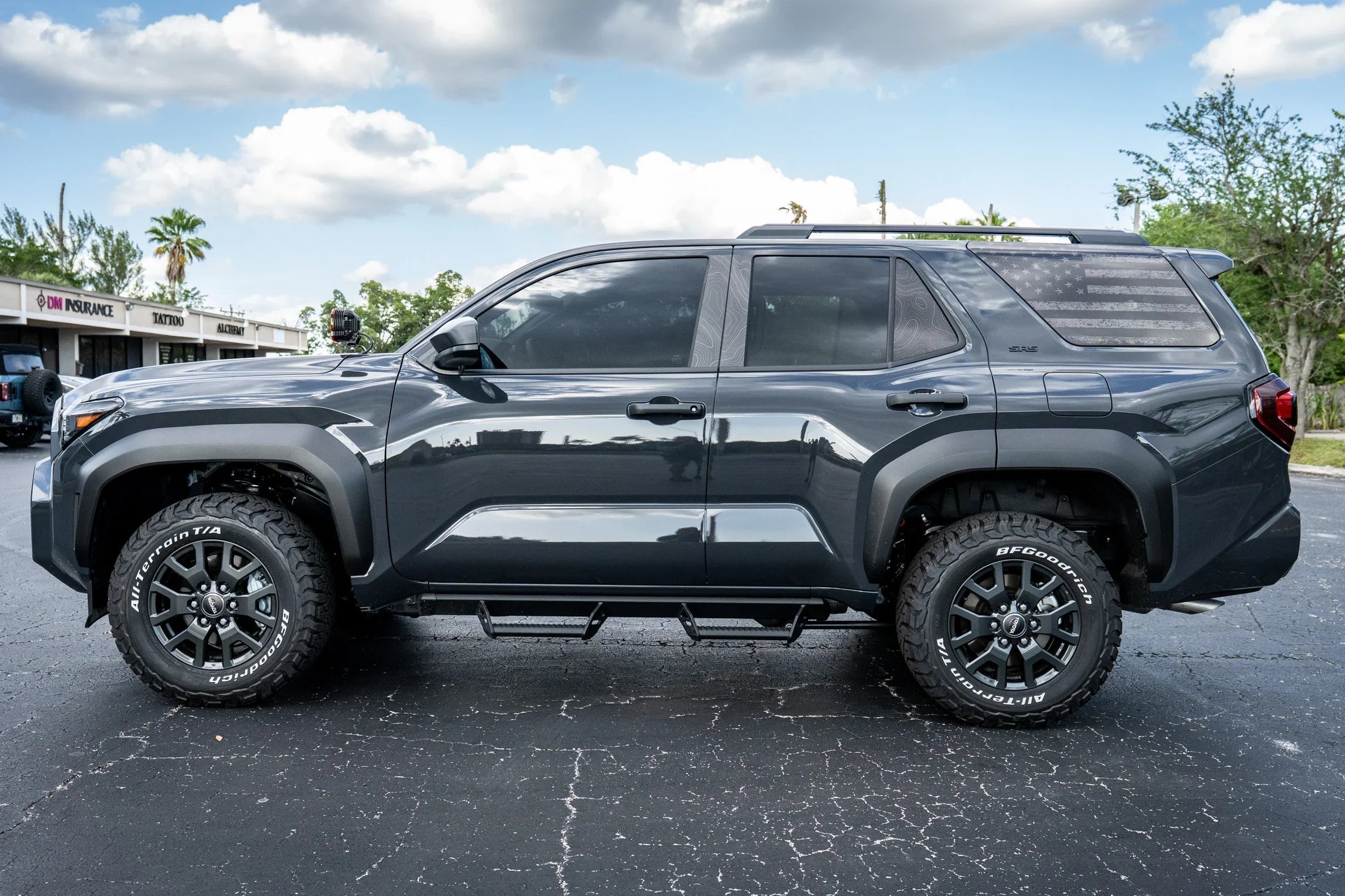 Topographic Rear Vent Window Overlay (Perforated) - 2025+ 4Runner