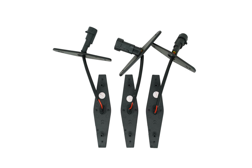 Pair of black LED rock lights with mounting brackets for off-road vehicles and trucks
