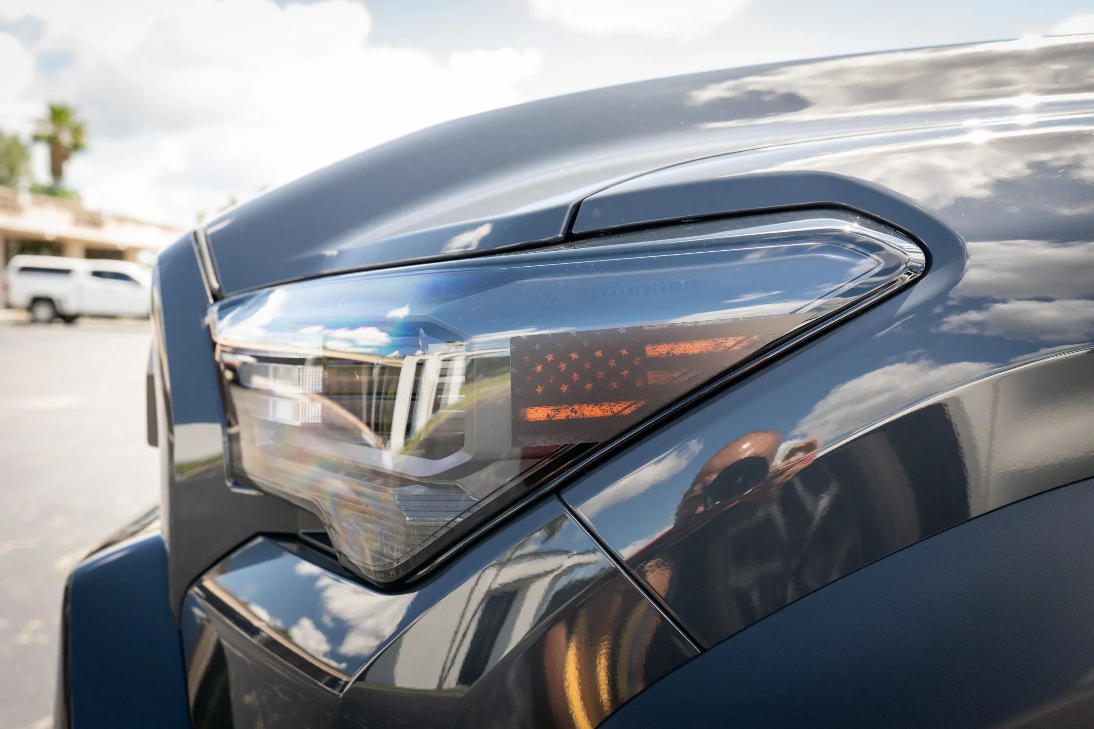 Distressed American Flag Front Sidemarker Overlays - 2024+ Tacoma / 2025+ 4Runner