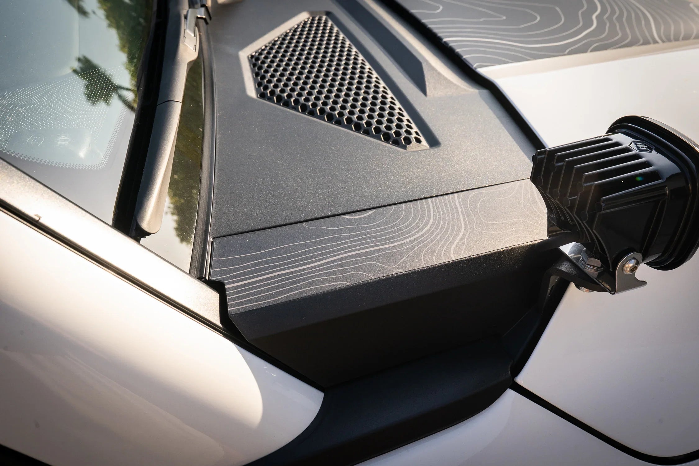 Topographic Outer Hood Trim Overlay (Top) - 2024+ Land Cruiser