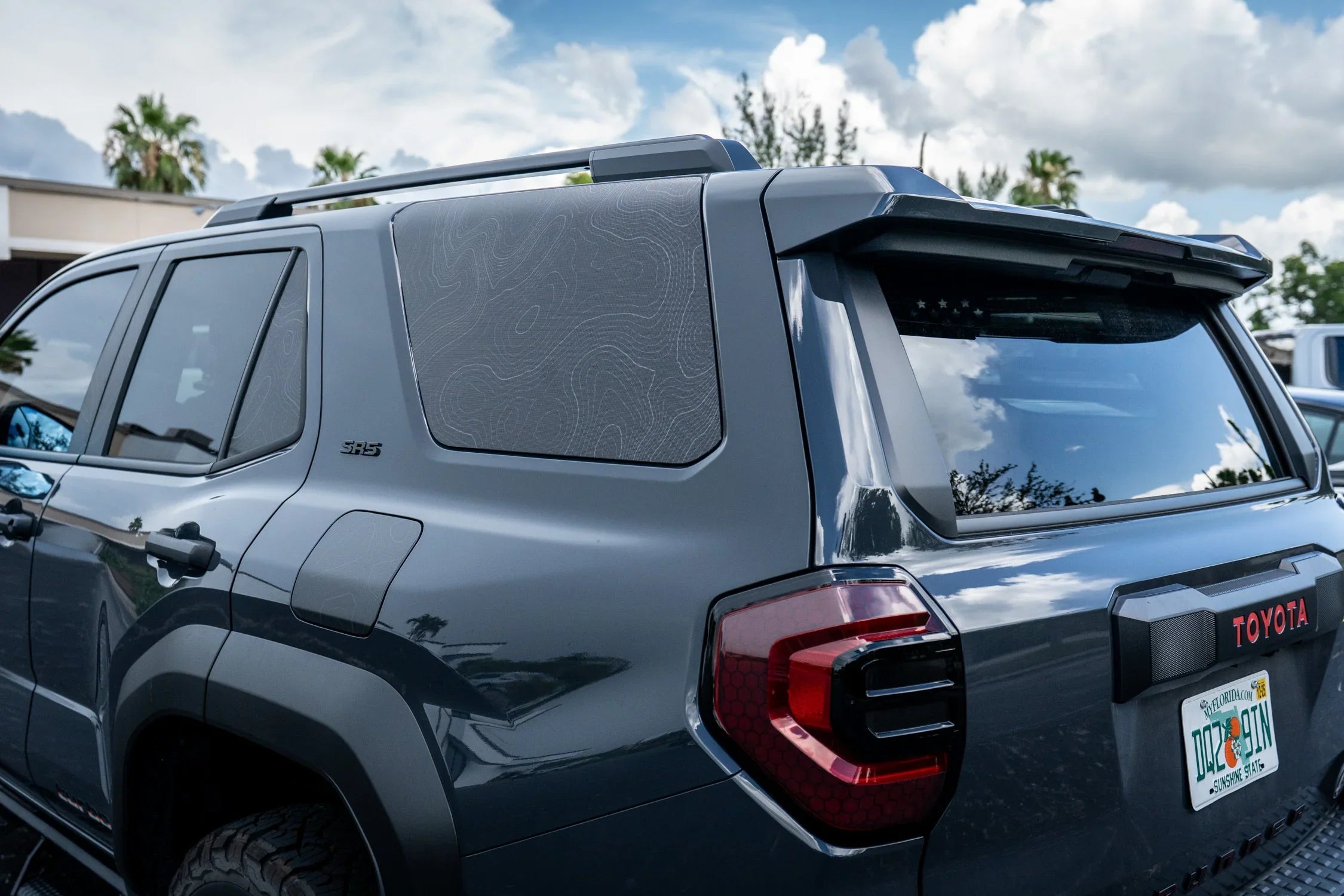 Topographic Rear Window Map Overlays V3 (Perforated) - 2025+ 4Runner