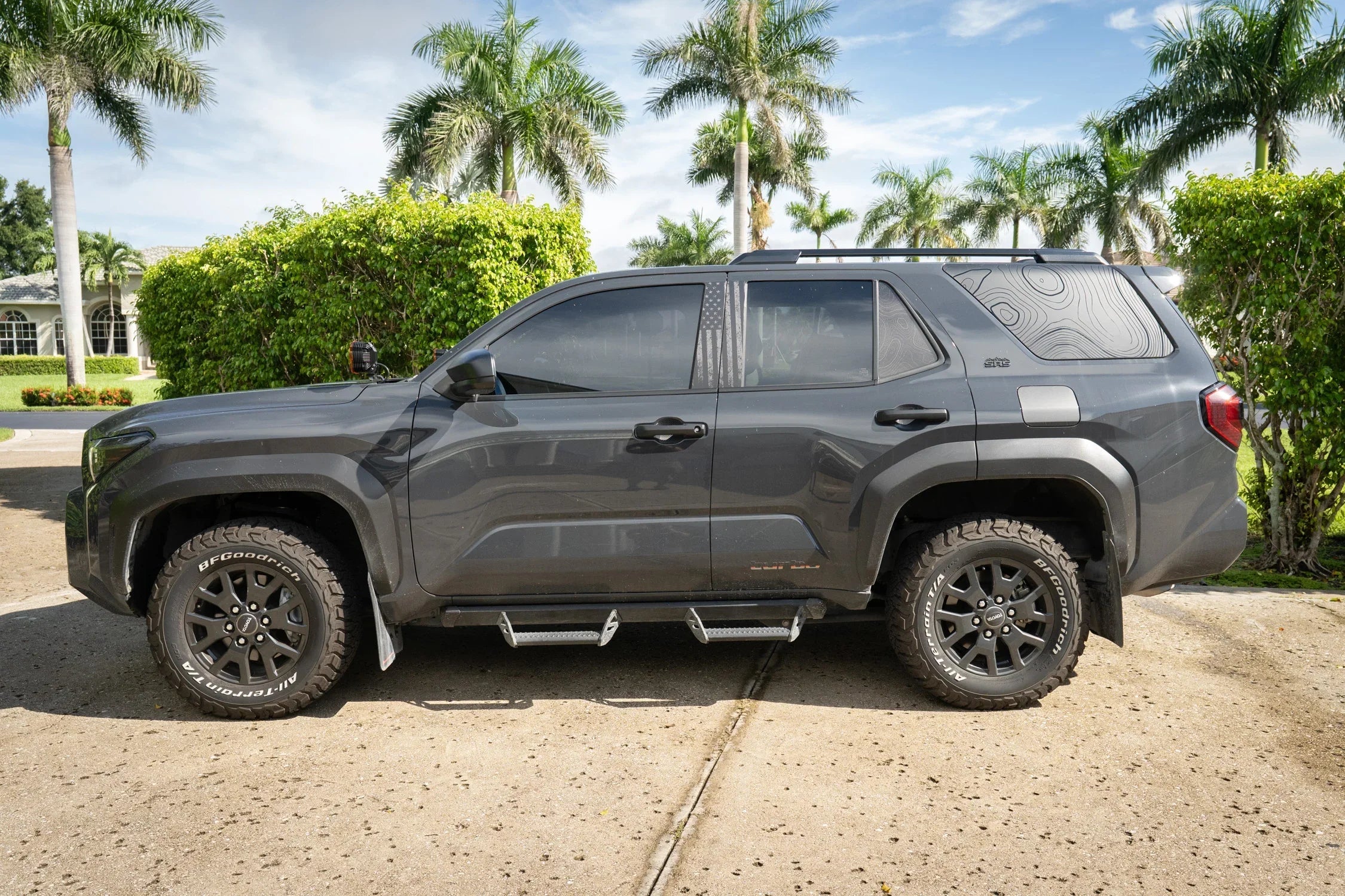 American Flag Flag B Pillar Overlays - 2024+ Tacoma Double Cab / 2025+ 4Runner