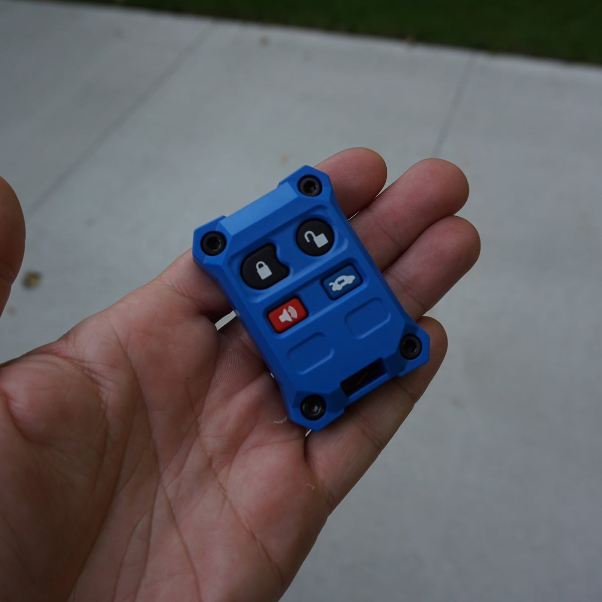 AJT Design Injection Fob IF033 key fob case for Ford 4-button fobs - blue